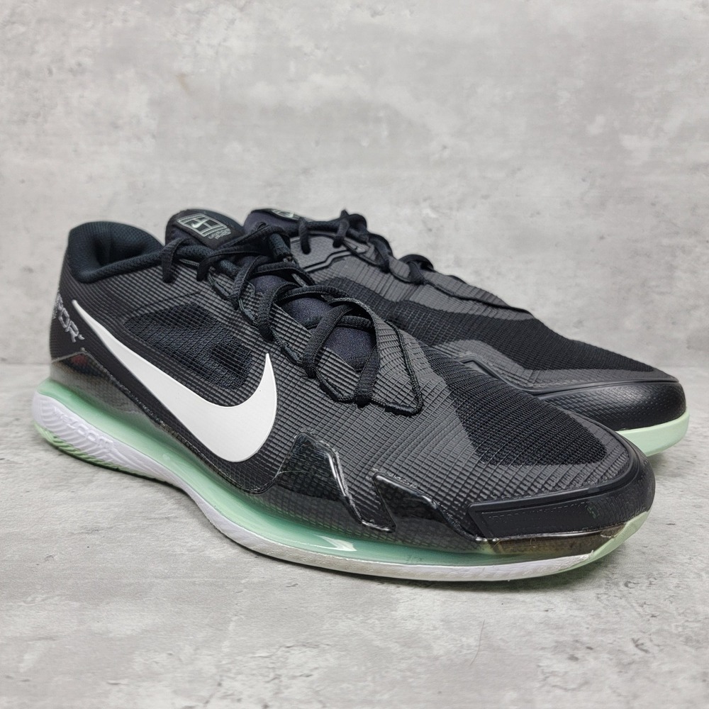 Nike Court Air Zoom Vapor Pro Black Mint Tennis Shoes Size 13 Athletic Sneakers